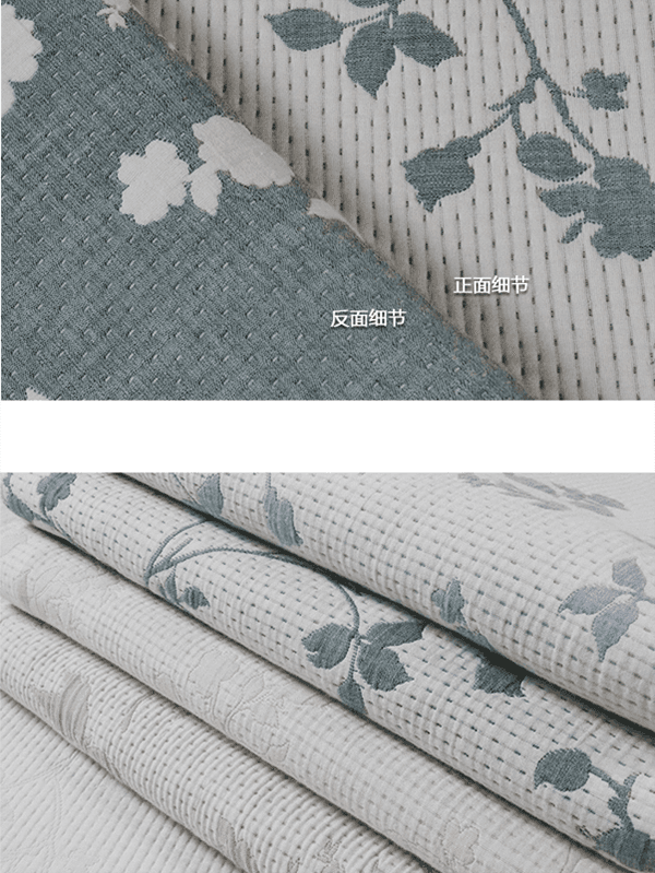 Tela jacquard de algodón y poliéster con árbol de flor de cerezo