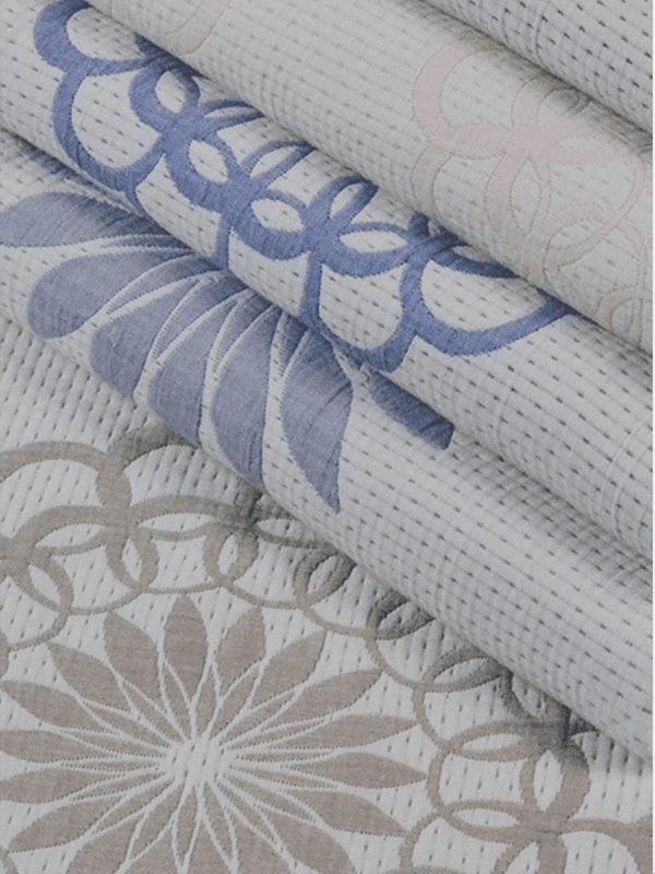 Tela jacquard de algodón y poliéster con flor de cerezo de estilo europeo