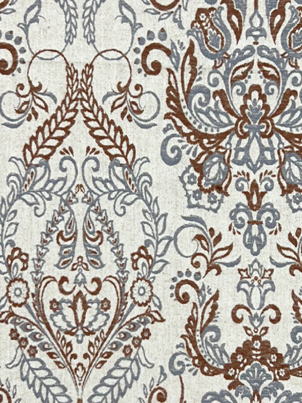 Tejido jacquard de algodón floral de estilo europeo.