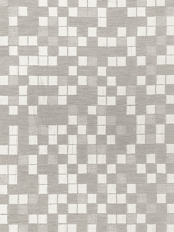 Tejido jacquard mosaico 100% poliéster.