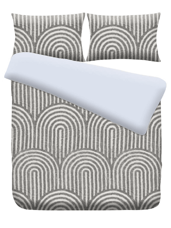 Tejido jacquard de poliéster con memoria gris