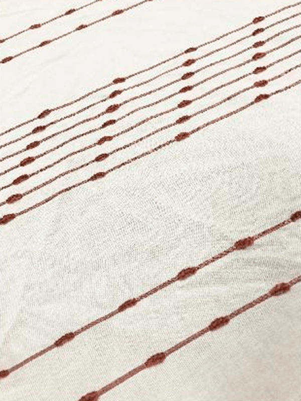 Tejido jacquard de poliéster y algodón de acacia de frijol rojo